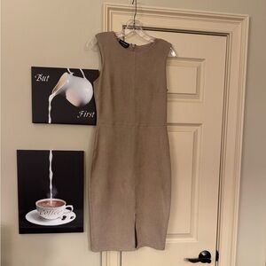 bebe Tan Midi Dress